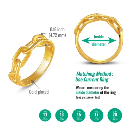 small paperclip ring measurement