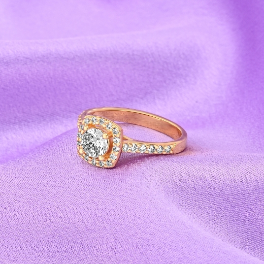 cz square halo ring
