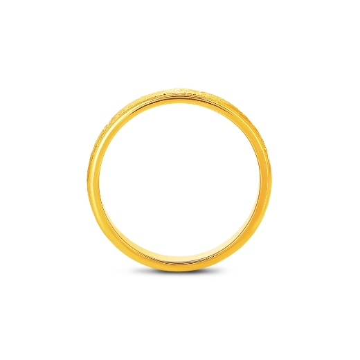 gold plated star textured ring