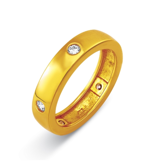 Modern Bezel CZ Ring