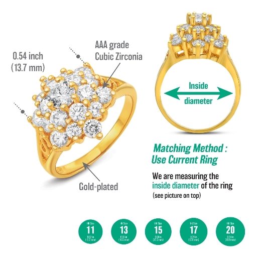floral signet ring measurement