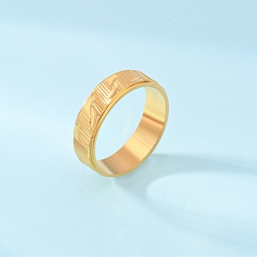 textured gold plated band