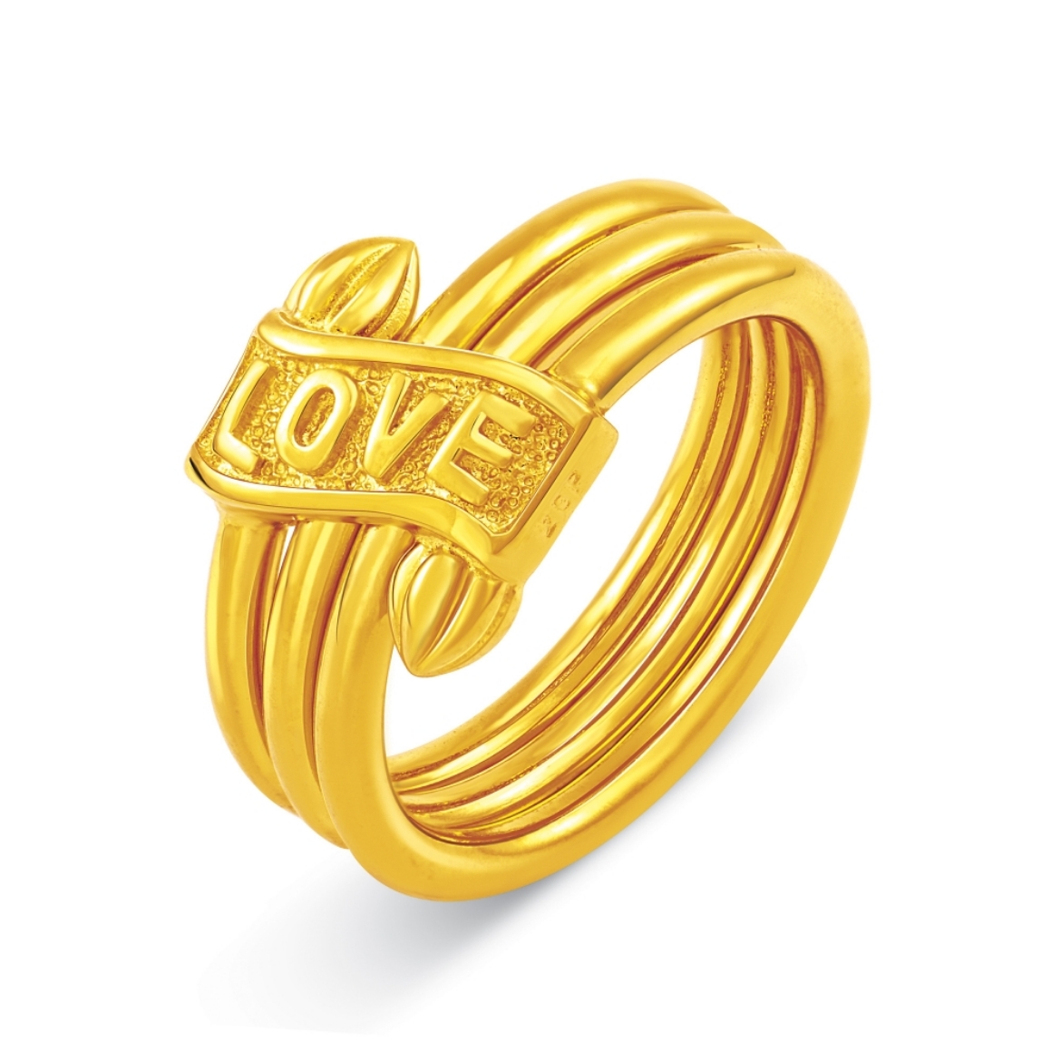 triple coil love ring