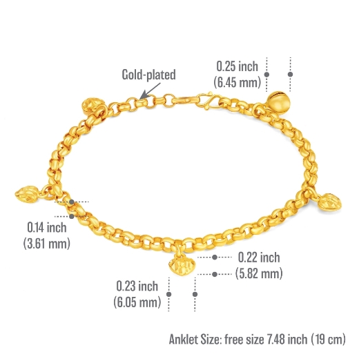 heart anklet kid measurement