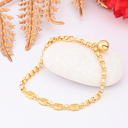 gold plated baby anklet