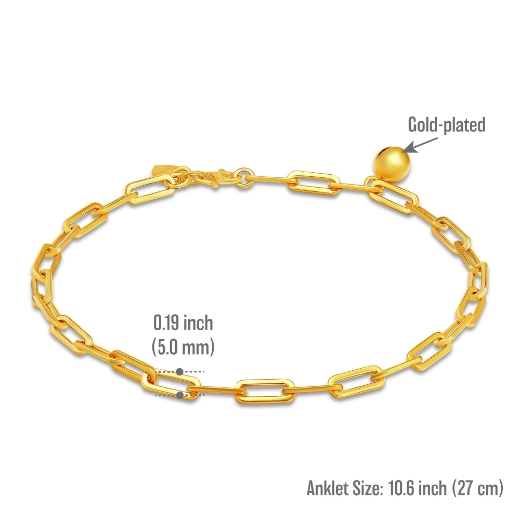 paperclip anklet measurement 27cm