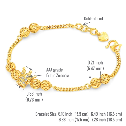 crown bead bracelet measurement