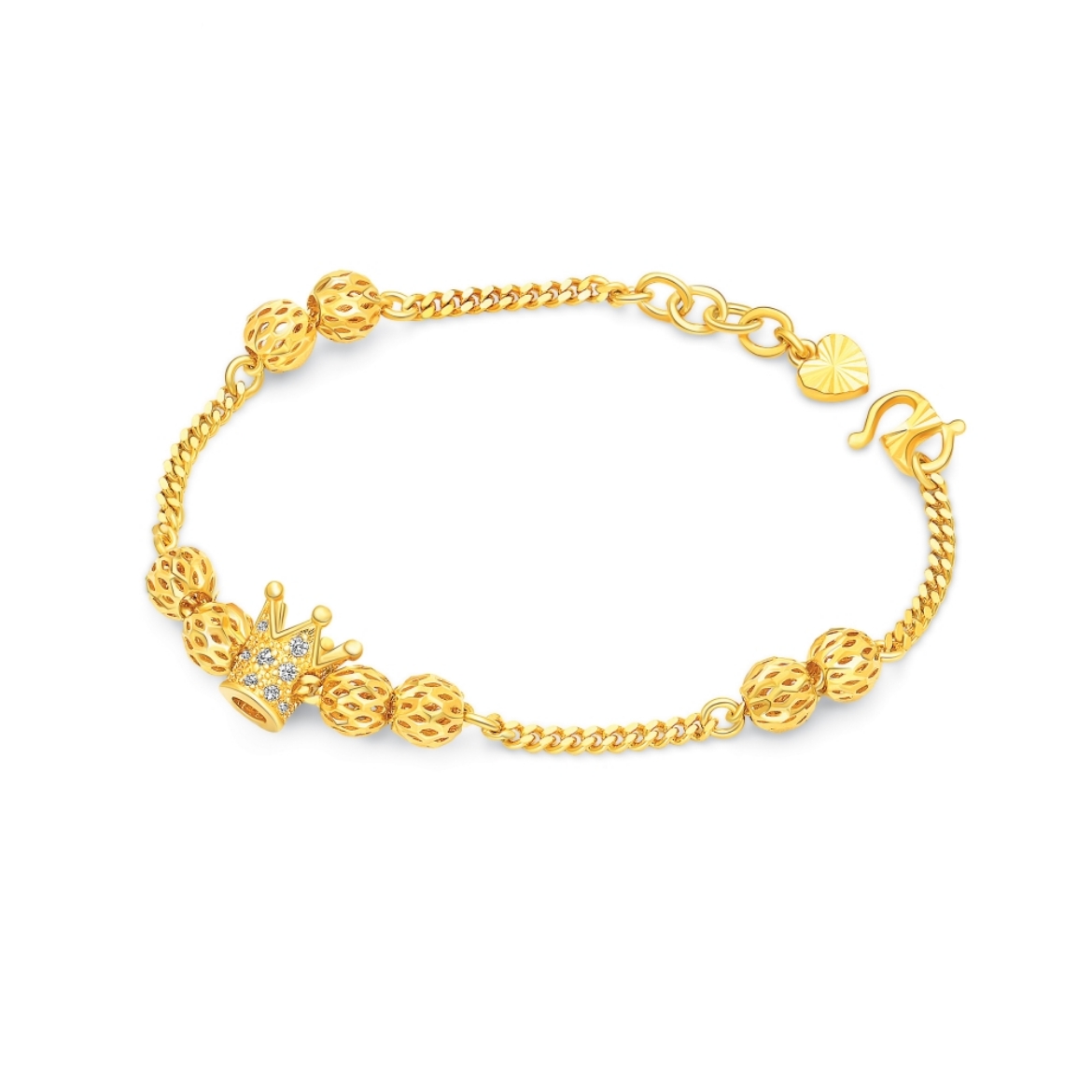 Crown Curb Chain Bracelet