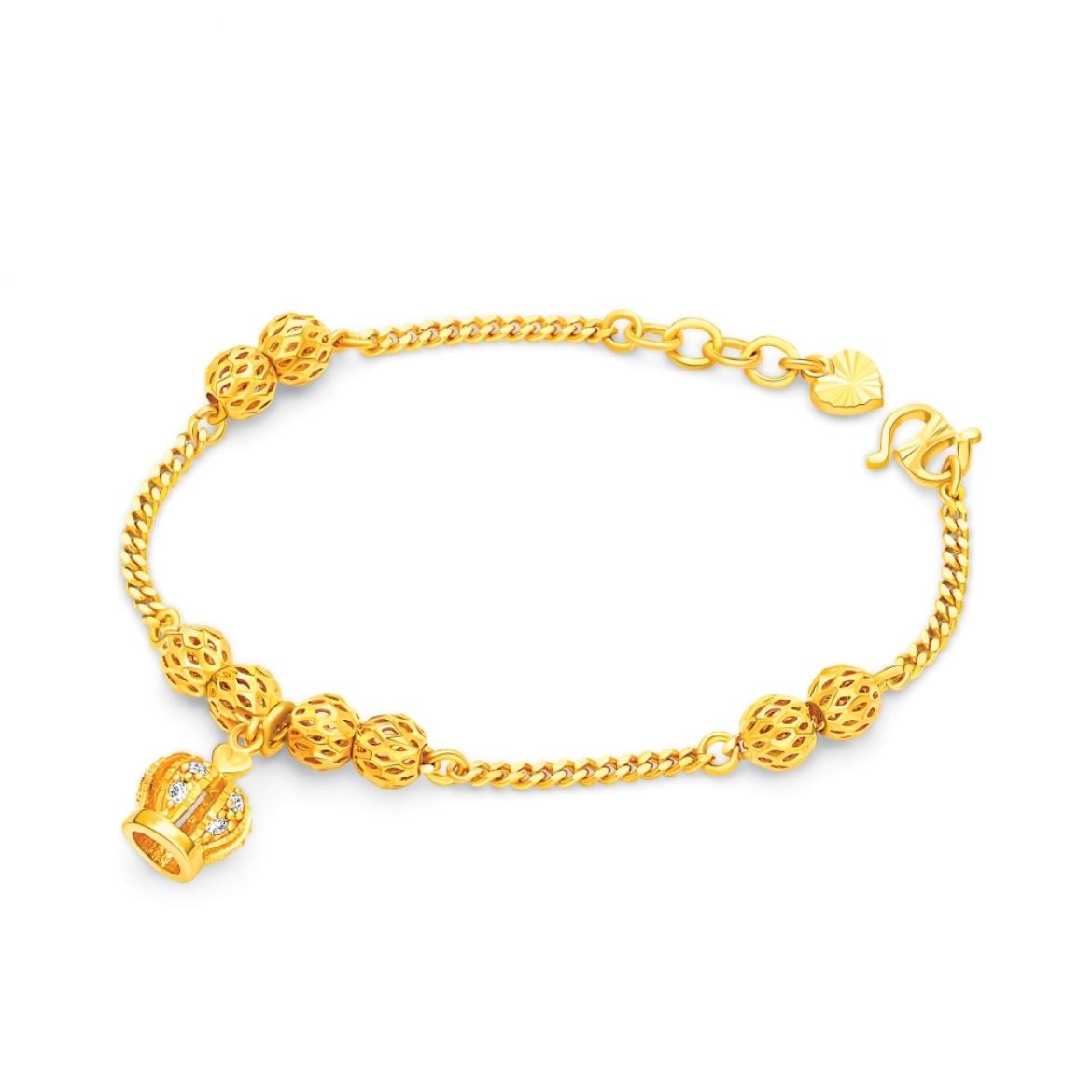 Crown Curb Chain Bracelet