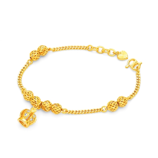 Crown Curb Chain Bracelet