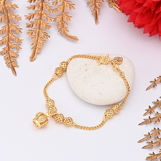 crown bracelet gold plated