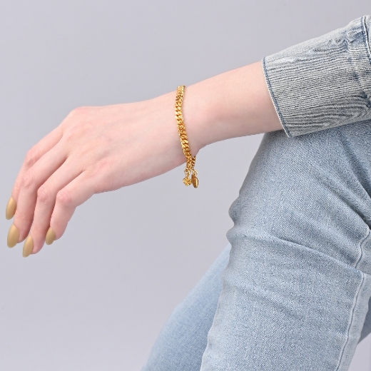 plain cuban chain bracelet for teen