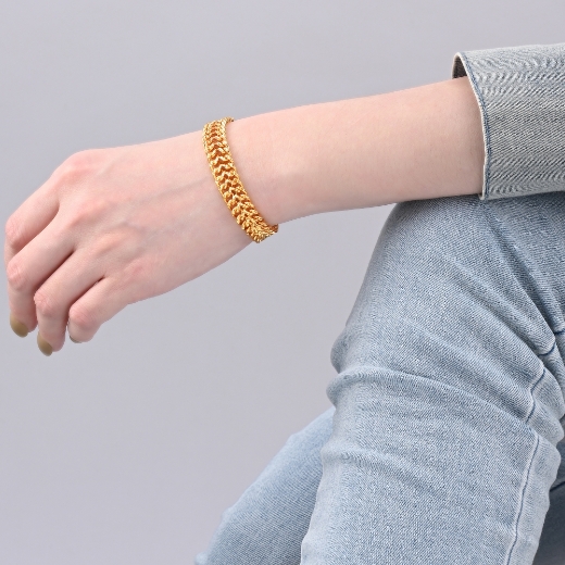double curb bracelet women