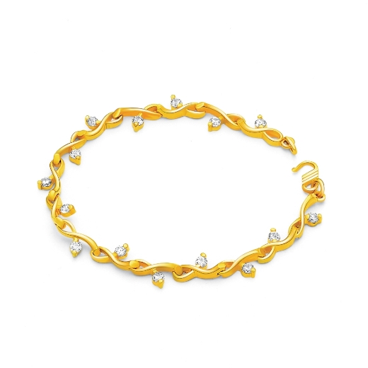 CZ Vines Bracelet Gold Plated
