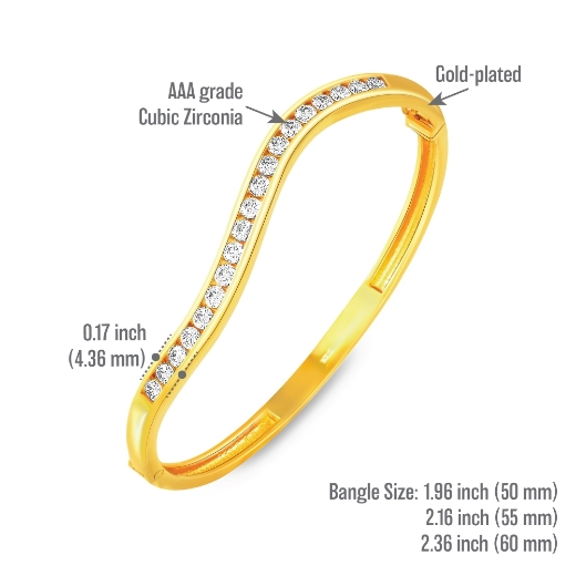 wavy bangle measurement