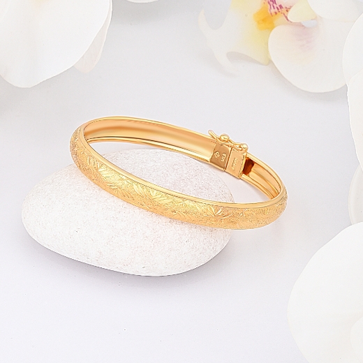 floral engraved bangle