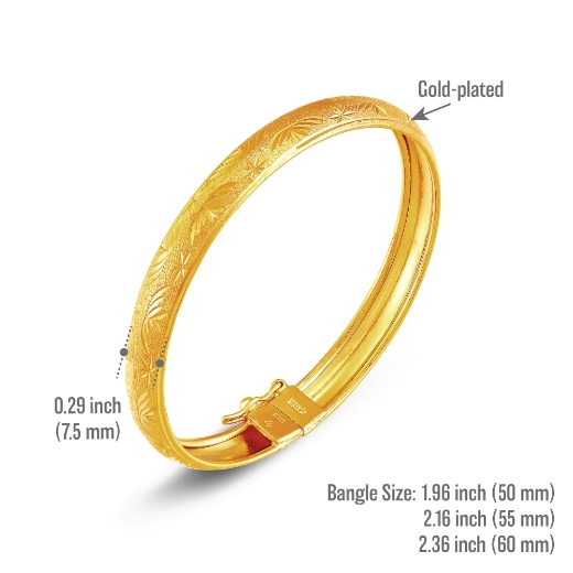 floral bangle measurement