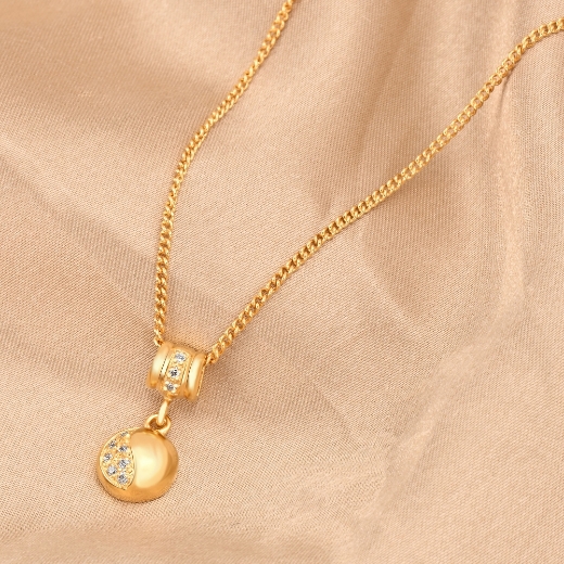 cz round necklace
