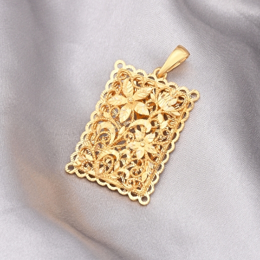 gold plated flower pendant