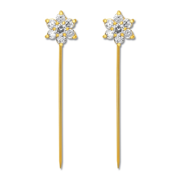 Show details for Flower Hijab Scarf Pins Gold Plated Flower Hijab Scarf Pin