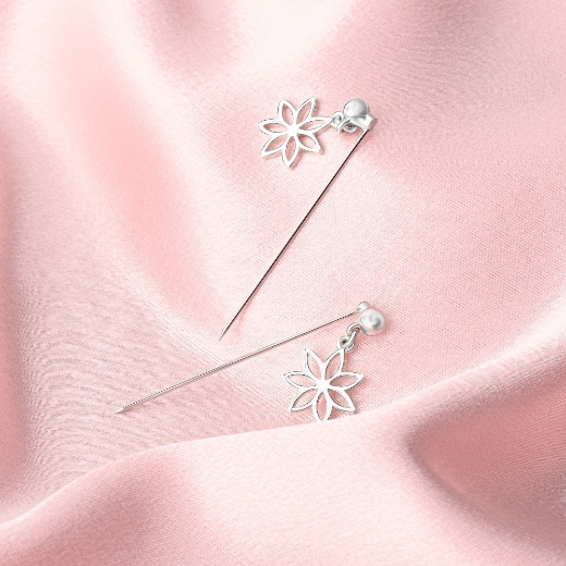 7 petals flower scarf pin