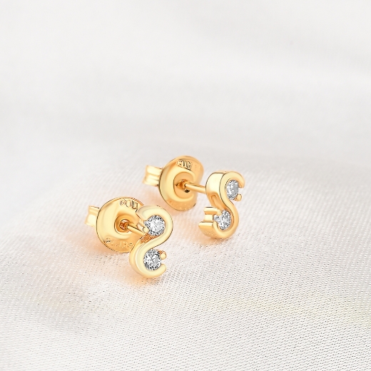 cz S earrings