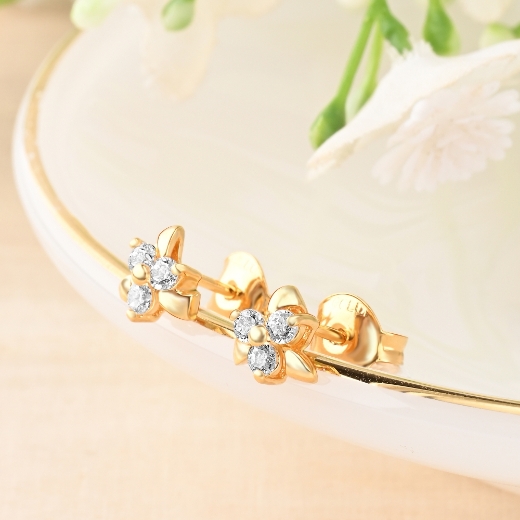 cz triangle earrings