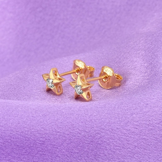 gold plated star studs