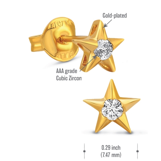 star earrings measurement