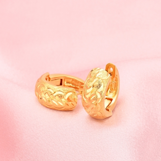 simple wave hoop earrings