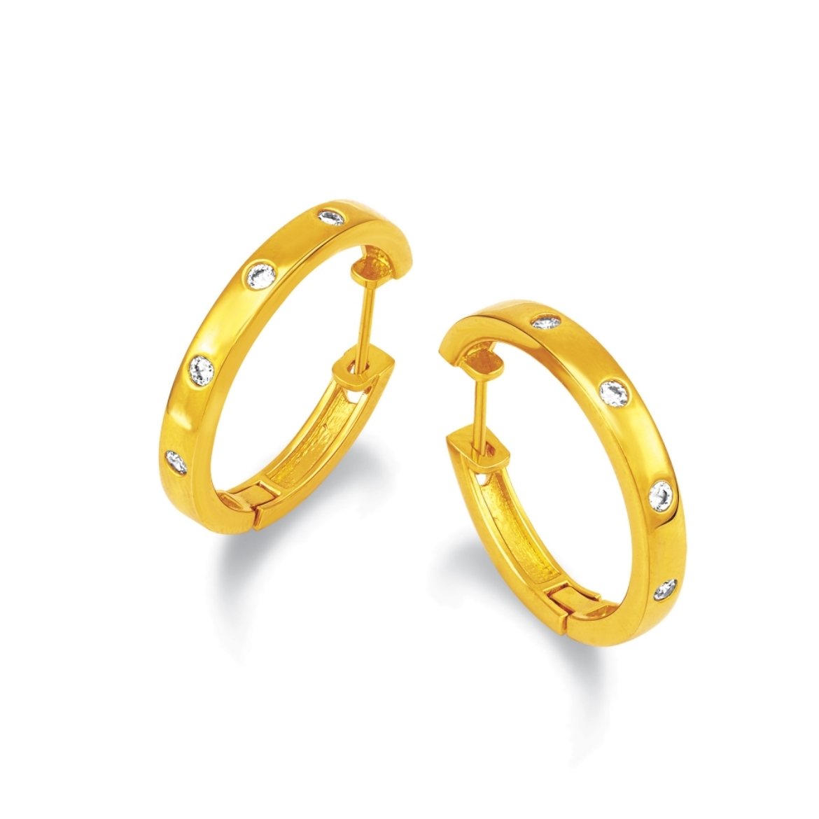 Minimalist CZ Hoop Earrings