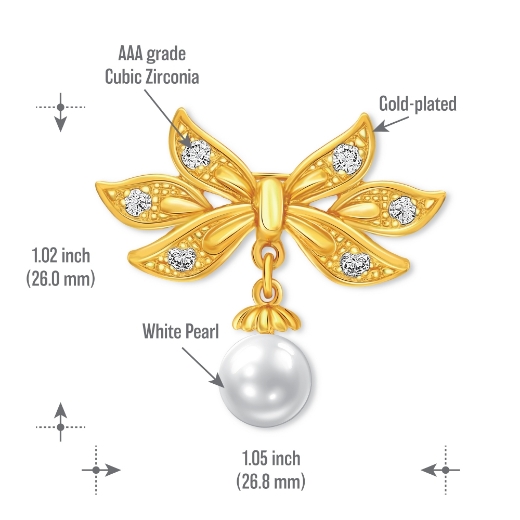 floral brooch measurement