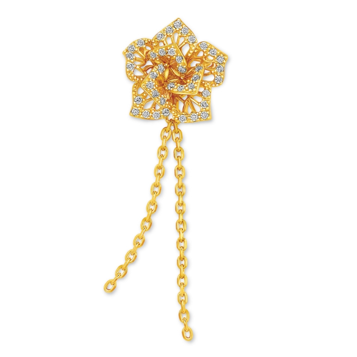 Small Vintage Rose Brooch
