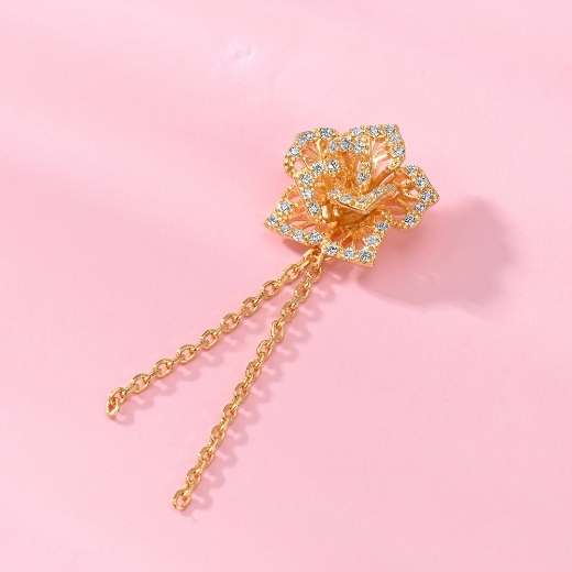 petite rose brooch