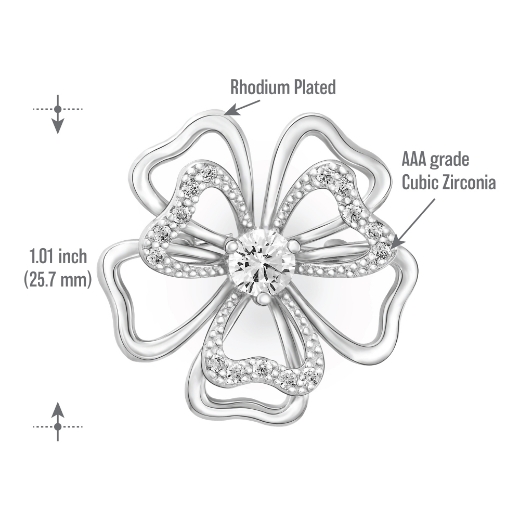 flower brooch measurement