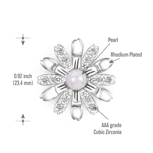 mini daisy brooch measurement
