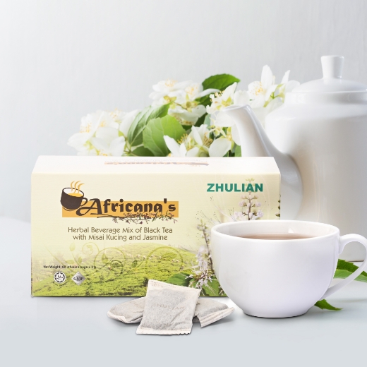 Picture of AFRICANA'S Herbal Beverage Mix of Black Tea with Misai Kucing and Jasmine