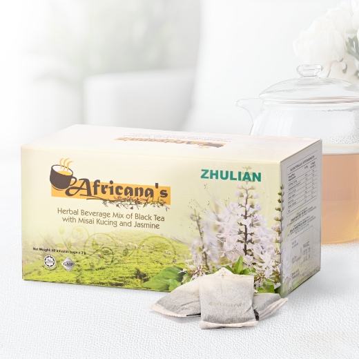 Picture of AFRICANA'S Herbal Beverage Mix of Black Tea with Misai Kucing and Jasmine