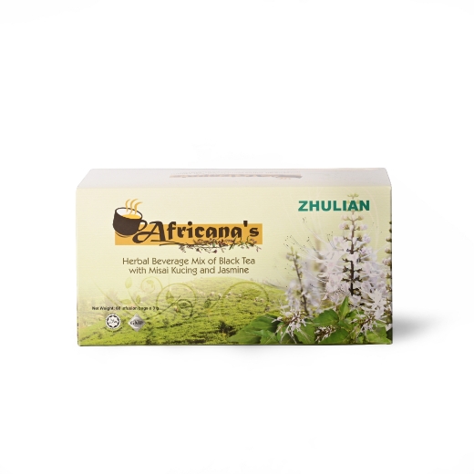 Picture of AFRICANA'S Herbal Beverage Mix of Black Tea with Misai Kucing and Jasmine - 60 tea bags