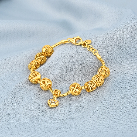 cz heart charm bracelet