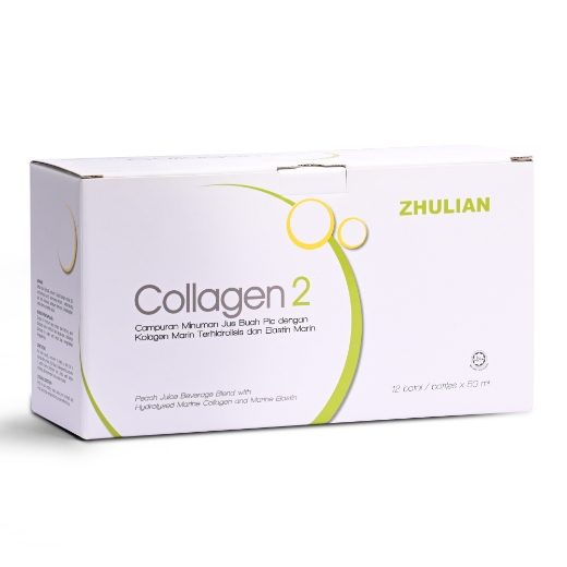 Picture of COLLAGEN 2 Peach Juice Beverage Blend with Hydrolysed Marine Collagen and Marine Elastin - 12 bottles