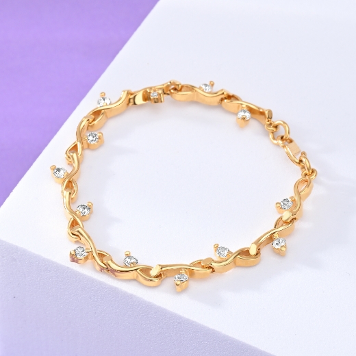 gold plated vine bracelet