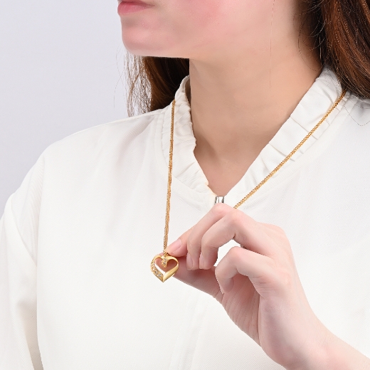 twisted heart pendant for women