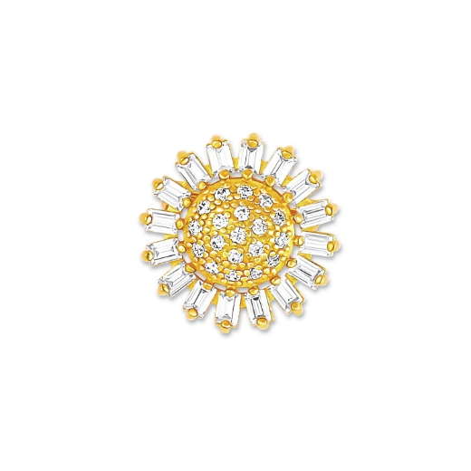 Surya Sunflower Gold Plated Brooch