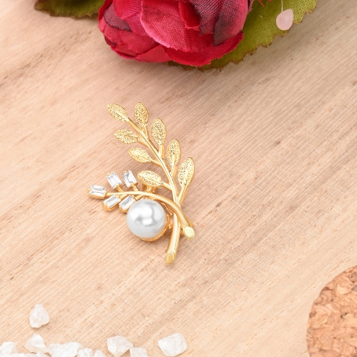 Picture of Double Fern Brooch Gold Plated