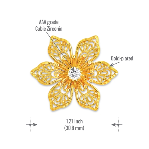 Jasmine Flower Brooch measurement
