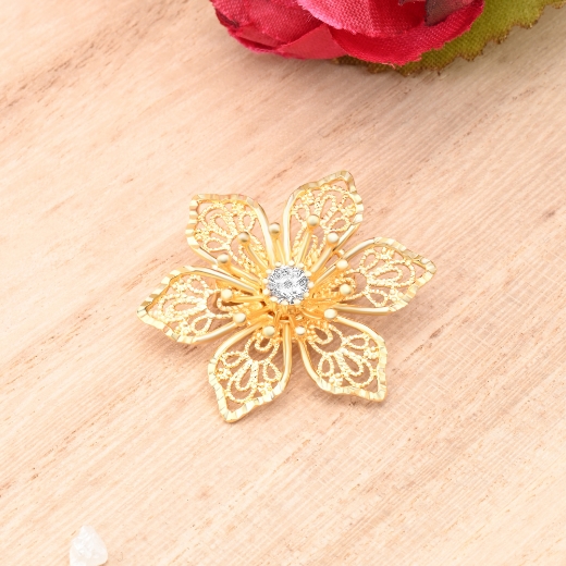Filigree Jasmine Flower Brooch
