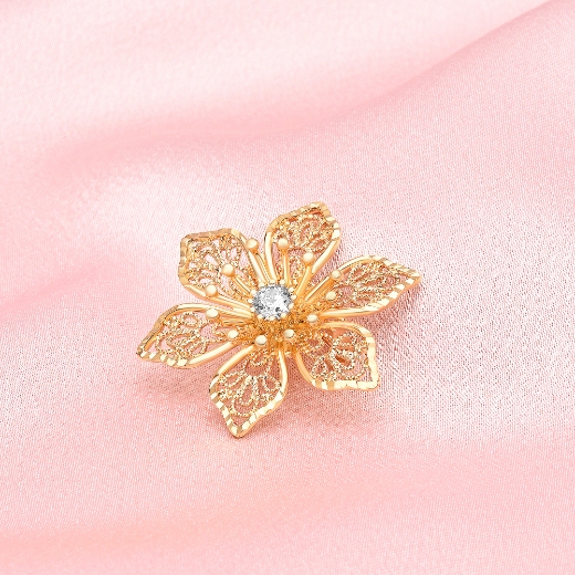Jasmine Gold Plated Brooch
