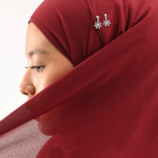 flower hijab pin for her