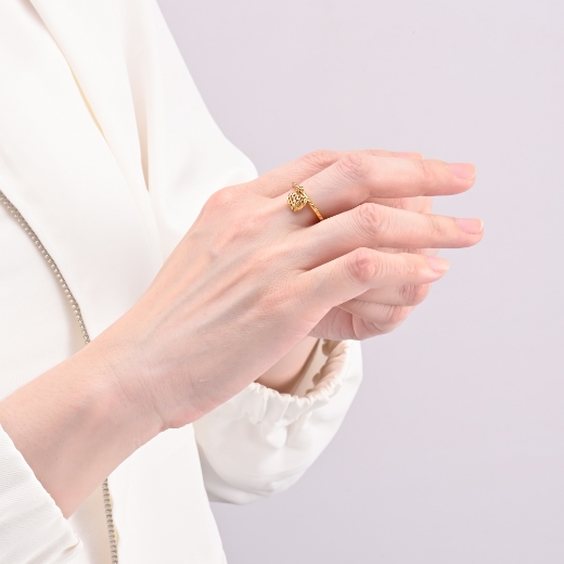 dangle heart ring for women